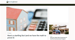 Desktop Screenshot of morningfinance.com